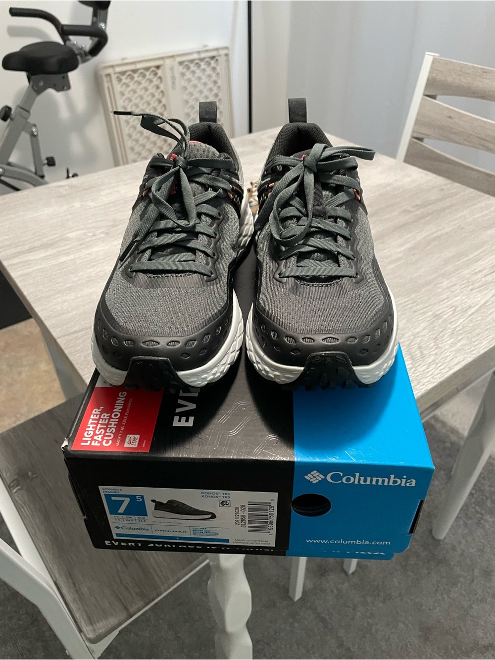 Columbia Women's Black Grey with Pink Accent Trail Running Shoes